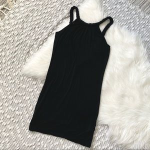 Little Black Dress with braided low back